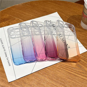 Coque transparente dégradée pour iPhone 17 Pro Max, style simple pour iPhone 14, coque souple compatible avec iPhone 15/16/17 Pro - Product Image 1