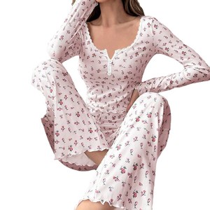 Pyjamas à manches longues sexy et décontractés, style européen et américain, best-sellers transfrontaliers pour l'automne et l'hiver - Product Image 5