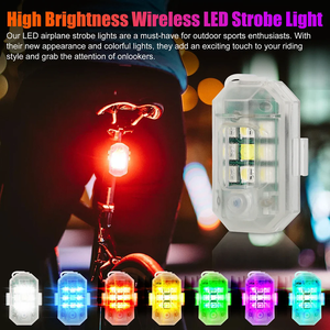 Không dây <span class=keywords><strong>LED</strong></span> Strobe Light 7 màu sắc Pin hoạt động không thấm nước độ sáng cao nhấp nháy đèn <span class=keywords><strong>LED</strong></span> xe máy bay không người lái đèn - Product Image 3