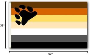 Drapeau personnalisé imprimé numériquement pour l'extérieur - Grand format 3' x 5' - Renforcé, résistant aux intempéries, 100% polyester avec motif de patte d'ours - Product Image 2
