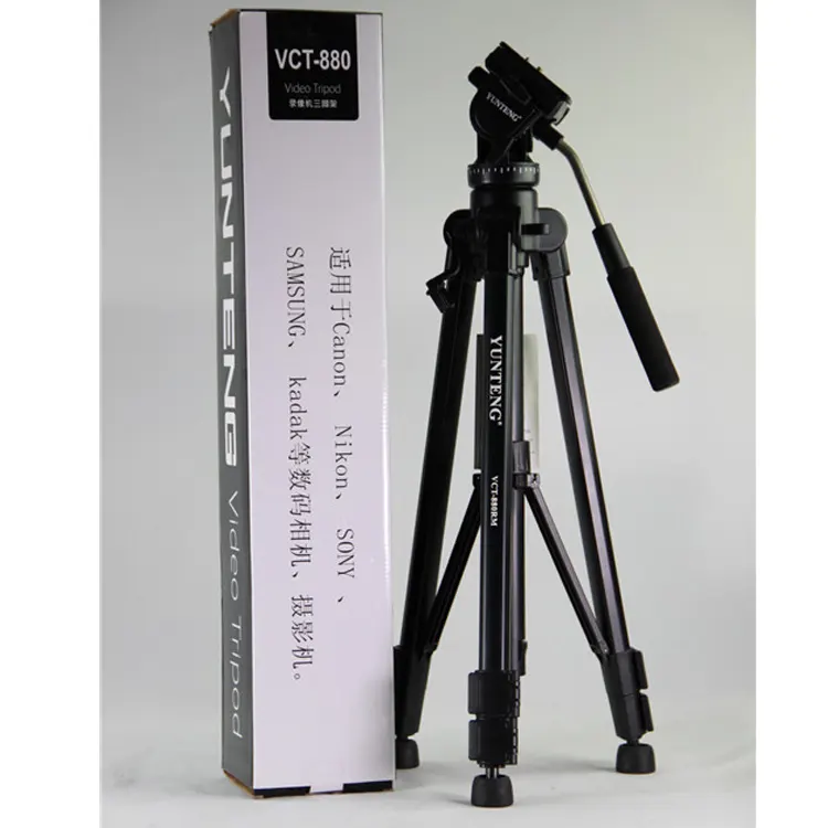 Testa di alluminio professionale della pentola del supporto degli accessori della macchina fotografica del treppiede di YUNTENG VCT-880 originale 100% per la macchina fotografica di Canon Nikon SLR