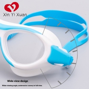 Lunettes de natation pour enfants - Cadre en caoutchouc détachable, verres en polycarbonate, étanches et anti-buée, fabriquées en silicone - Product Image 4