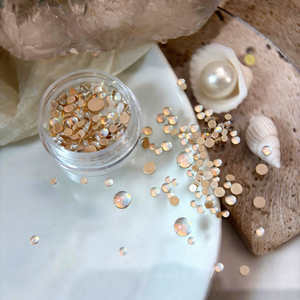 ลูกปัดคริสตัลตกแต่งเล็บแบบ 3 มิติ รูปทรงครึ่งวงกลม ขนาดผสม สีมาการอง สีเมอร์เมด สีแฟนตาซี สีแก้ว สีออโรร่า สำหรับตกแต่งเล็บ - Product Image 3