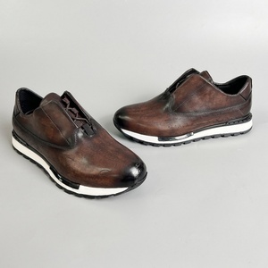 Sneakers en cuir véritable imprimées au laser de luxe - Chaussures décontractées personnalisables avec l'identité de la marque - Chaussures pour hommes en marque privée, grandes tailles - Product Image 6