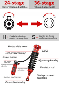 STR Suspension 4x4 amortisseur réglable OEM hors route azote coilover pour Cherokee WK2 - Product Image 4
