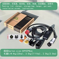 Nouveau chargeur EV portable triphasé 11 kW, prise GBT, 16A EVSE, 380V, IP66, câble de 5 m, tension d'entrée pour véhicules électriques