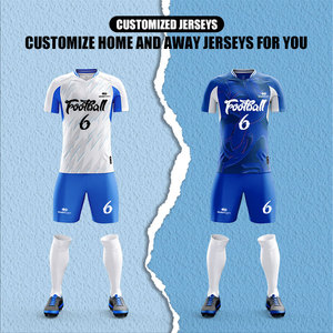 Set da calcio per bambini estivi maglia da calcio a scollo a V con taglio automatizzato e sublimazione per allenamento Top Style - Product Image 2