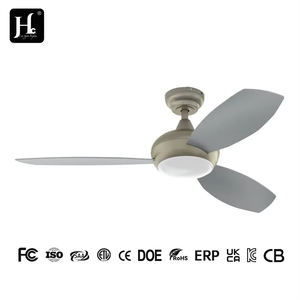 Ventilateur de plafond moderne à 6 vitesses, à haut débit d'air, silencieux, avec moteur DC, avec éclairage et télécommande, pour chambre à coucher, salon - Product Image 4