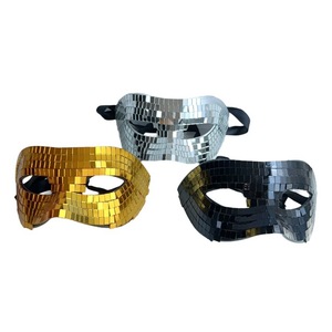 Máscara De Discoteca Con Lentejuelas Y Parches De Espejo – Perfecta Para Festivales, Raves Y Fiestas De Disfraces – Diseño Artesanal Brillante