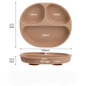 <span class=keywords><strong>Assiette</strong></span> à dîner pour enfants <span class=keywords><strong>assiette</strong></span> divisée en Silicone pour bébé ventouses fixes plats d'alimentation résistants aux chutes supplémentaires - Product Image 6