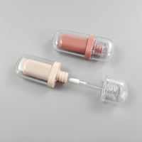 Brillant à lèvres brillant Transparent en plastique brillant à lèvres Tube conteneur vide Capsule forme pour cosmétiques