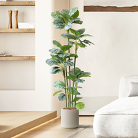 Plante artificielle en pot pour le plancher du pommier vert, faux arbre réaliste pour le décor d'affichage du hall d'entrée du salon