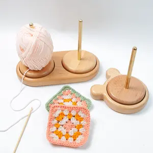 Lotus Yarns Beech Wood Yarn Dispenser,Ball Holder,Smooth Spinning Hand Knitting Crocheting DIY Tools