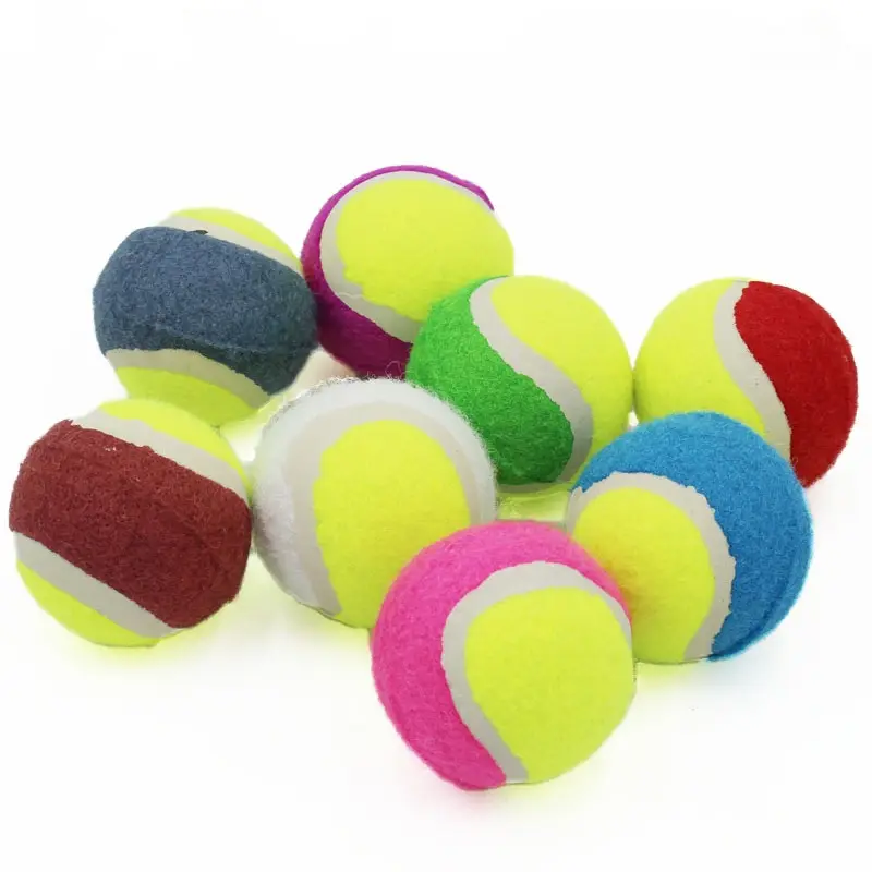 2.5Inch Piepende Bal Rubber Hond Speelgoed Grappige Tanden Reinigen Speelgoed Bal Speelgoed