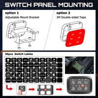 Nouveau panneau de commande tactile 10 boutons avec LED verte, boîtier noir carré, contrôle par application DC 12-24V pour éclairage auxiliaire de route, VTT, UTV, VR, marine
