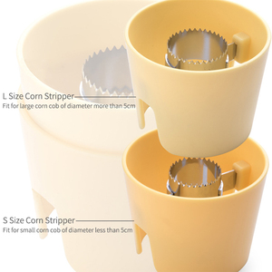 Éplucheur de maïs en métal avec poignée de sécurité, 2 pièces, <span class=keywords><strong>d</strong></span>écapant et coupeur de maïs manuel pour la cuisine et les légumes. - Product Image 4