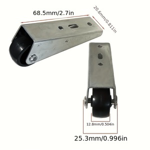 Roulement de roue inférieure pour porte de tiroir, roulement fluide, acier laminé à froid, design minimaliste - Product Image 2