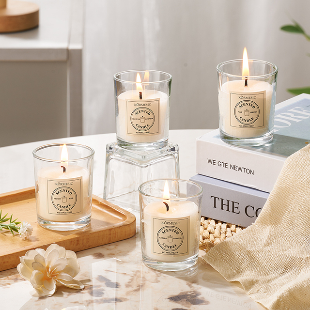 KORMESIC Wholesale 40g Scented Candle Solid Fragrance Velvety Rose Provence Lavender Relieve Stress Relax And Calm Pleasant Mood