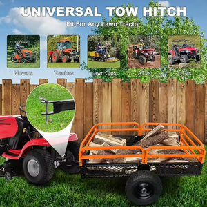 Chariot <span class=keywords><strong>de</strong></span> jardin industriel robuste en acier à quatre roues avec poignée rotative, côtés amovibles et structure en maille pour le rangement des outils - Product Image 6