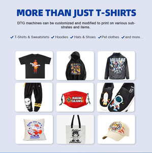 Direto da fábrica 46*60 Tamanho 4-Cabeças Rápido DIY Digital <span class=keywords><strong>DTG</strong></span> Impressora Da China Nova Condição com Tinta Pigmentada para Qualquer Cor Tshirt - Product Image 3