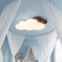 Plafonnier LED en forme de nuage de style médiéval, contrôle Tmall Genie, trois couleurs réglables, CRI 95 élevé ; chambre d'enfant, chambre à coucher