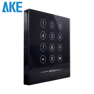 เครื่องอ่านบัตรผ่านรหัสผ่านแบบหน้าจอสัมผัส AKE พร้อมแผง ABS ระบบควบคุมการเข้าออกประตูอัจฉริยะ ปลอดภัย กล่องขนาด 86 แบบฝังติดตั้ง ระบบไร้สัมผัส สีดำ - Product Image 1