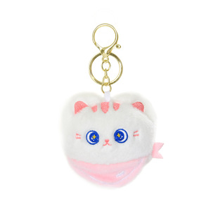 Fabrik benutzer definierte weiche süße Tier puppen Junge Mädchen Geburtstag Begleiter Geschenk neue kreative Katze Plüsch Tier Spielzeug Schlüssel bund - Product Image 1