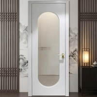 Portes en verre de style français HEHAI avec isolation acoustique, matériau composite fini pour une utilisation intérieure dans les villas, salles de bain, salons