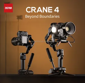 <span class=keywords><strong>ZHIYUN</strong></span> <span class=keywords><strong>Crane</strong></span> 4 Combo estabilizador de cámara de mano cardán de 3 ejes con luz de relleno de 10W y empuñadura de eslinga para cámara DSLR disparo de retrato - Product Image 6