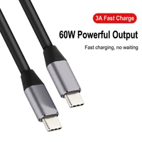 Cable de Datos USB 3.1 Tipo-C a Tipo-C con Funciones Completas, 10Gbps, 4K 60Hz, 60W PD, Carga Rápida para Computadora y Cámara