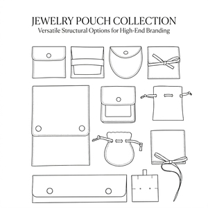 Pochette à <span class=keywords><strong>bijoux</strong></span> de luxe personnalisée avec logo, emballage durable pour petites entreprises, sac cadeau en similicuir à rabat avec sangle, vente en gros - Product Image 6