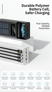 แผงโซลาร์เซลล์<span class=keywords><strong>ชาร์จ</strong></span>แบตสำรองพกพา 30000mAh รุ่นใหม่ 2026 พร้อมจอแสดงผล LED 22.5W พร้อมสาย<span class=keywords><strong>ชาร์จ</strong></span> 4 เส้น - Product Image 6