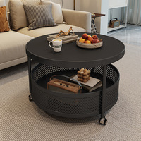 Italienischer Moderner Minimalistischer Steinplatten-Couchtisch für Kleine Wohnungen Wohnzimmer Zuhause Luxuriöser Cremefarbener Stil Neu Beweglich