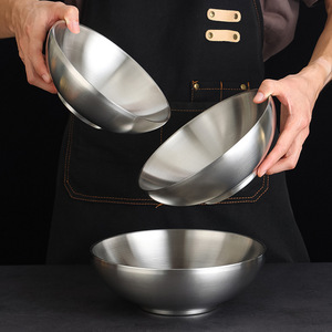 Stainless Steel Bowl Set Gold Silver Stackable Kitchen Bowls For Noodle Soup Salad Rice Mixing Conical Design - Product Image 2