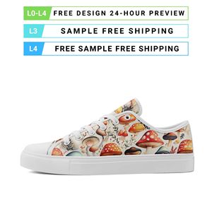 Chaussures vulcanisées personnalisées avec logo imprimé OEM/ODM, baskets classiques basses en toile, chaussures de marche confortables pour hommes et femmes FN027-26009001-10 - Product Image 3
