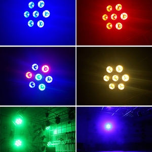 Listo para Enviar: Luz de Escenario Retro Hexagonal <span class=keywords><strong>Portman</strong></span> de 7x60W DMX512, Estroboscópica Vintage para DJ, Bodas y Fiestas - Product Image 2