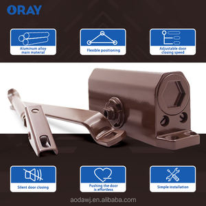 Chiudiporta in Lega di Alluminio Ignifugo, Design Moderno per Porte Scorrevoli in Vetro con Telaio in Alluminio - Product Image 2