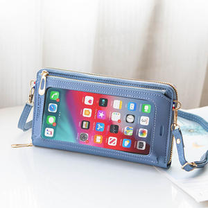 Tendance <span class=keywords><strong>Smartphone</strong></span> Portefeuille Téléphone Sacs En Cuir <span class=keywords><strong>Bandoulière</strong></span> Mobile Pochette Clair Écran <span class=keywords><strong>Tactile</strong></span> Téléphone Portable Sacs <span class=keywords><strong>pour</strong></span> les femmes - Product Image 6