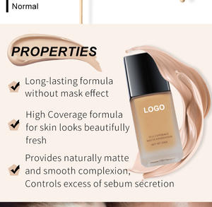 24H Haute Qualité Vegan <span class=keywords><strong>Liquide</strong></span> Mat Couverture Complète Fond de Teint Cosmétiques de Marque Privée Maquillage pour Peau Foncée Longue Durée - Product Image 3