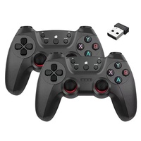 Manette de jeu sans fil 2,4 G, paire de manettes de jeu rechargeables, 2 pièces, design bicolore, compatible avec Android, PC, TV, ordinateur