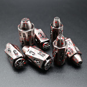 Ensemble de dés en métal tungstène aluminium de qualité supérieure, 7 pièces, pour jeux de table DND, idéal pour les joueurs de <span class=keywords><strong>RPG</strong></span> et de DND - Product Image 4