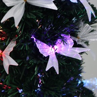 Hochwertige künstliche Weihnachts baum vor beleuchtete Bowknot Lights Treetop Star Glasfaser PVC-Materialien für Weihnachts dekorationen