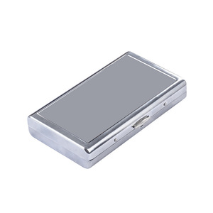Boîte <span class=keywords><strong>à</strong></span> cigarettes rigide personnalisable en alliage de zinc étanche, <span class=keywords><strong>étui</strong></span> de rangement pour tabac, impression de logo et <span class=keywords><strong>photo</strong></span>, sublimation, cadeau d'affaires vierge - Product Image 1