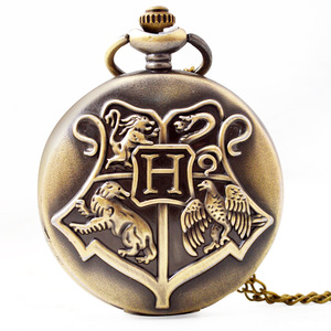 Montre de poche à quartz Boshiya rétro à couvercle rabattable, motif dessin animé Golden Snitch, cadran de 47 mm, boîtier en alliage, vente en gros - Product Image 1
