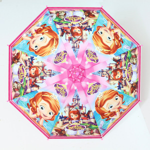 ร่มพับขนาดเล็กสำหรับเด็ก ลายรุ้ง พิมพ์ลายน่ารัก ควบคุมการเปิด-ปิดด้วยมือ แบบตรง - Product Image 4