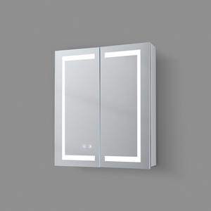 Gabinete <span class=keywords><strong>de</strong></span> Almacenamiento <span class=keywords><strong>de</strong></span> Medicamentos con Espejo Inteligente Iluminado con LED <span class=keywords><strong>de</strong></span> Aleación <span class=keywords><strong>de</strong></span> Aluminio con Espejo y 2 Puertas - Product Image 2