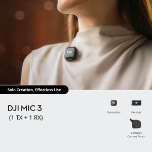 DJI Mic 3 <b>Wireless</b> Recording <b>Microphone</b> 1 TX + 1 RX 32GB Storage 32-Bit Float for Video Interview Recording - Product Image 3