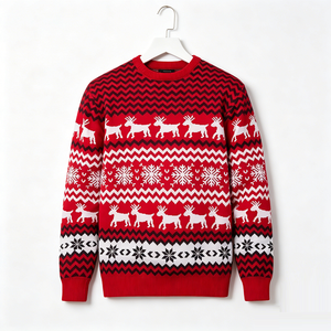 <span class=keywords><strong>Pull</strong></span> de Noël <span class=keywords><strong>moche</strong></span> personnalisé en gros pour femmes, style européen et américain, en jacquard - Product Image 1