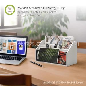 Office Organizer Desktop <b>Storage</b> Box Rectangle Multifunctional <b>File</b> Mail Stationery Holder for Desk Neatening - Product Image 2