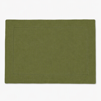 Sets de table en lin vert sauge faits à la main, antidérapants, avec bords festonnés, lavés, multicolores, tailles personnalisées, pour mariage, décoratifs
